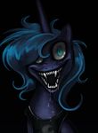  blue_eyes blue_hair drooling equine fangs female feral friendship_is_magic hair horn looking_at_viewer lopoddity mammal my_little_pony nightmare_fuel open_mouth princess_luna_(mlp) saliva solo teeth winged_unicorn wings 