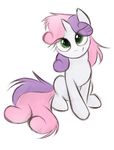  cub cute cutie_mark_crusaders_(mlp) equine female feral friendship_is_magic green_eyes hair horn horse kejzfox looking_at_viewer mammal my_little_pony pony purple_hair smile solo sweetie_belle_(mlp) two_tone_hair unicorn young 