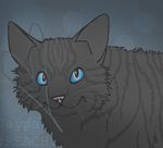  anatomically_correct black_fur blue_eyes cat darkstripe4ever feline feral fur happy mammal 