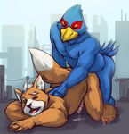  anal avian boulevard canine falco_lombardi fox_mccloud gay macro male nintendo star_fox video_games 