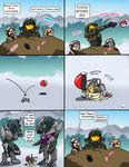  ambiguous_gender armor comic dialog english_text halo_(series) human male mammal master_chief nintendo pok&#233;ball pok&#233;mon sangheili text video_games 