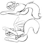  2019 anatomically_correct animal_genitalia anus butt clitoral_winking clitoris dock equine female feral friendship_is_magic mammal my_little_pony nipples nude pegasus presenting puffy_anus pussy rainbow_dash_(mlp) raised_leg raised_tail sleeping smile solo squishy_kitty_(artist) teats wings 