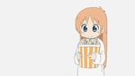  bow cat crying fail feline female food hakase_(nichijou) hakase_shinonome human mammal necktie nichijou plain_background popcorn rage sakamoto simple_background white_background young 