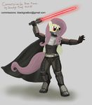  commission darth_malgus equine female fluttershy_(mlp) friendship_is_magic hair horse mammal my_little_pony pink_hair plain_background ponification pony red_eyes smudge_proof star_wars white_background 