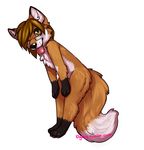  bent_over canine chibi eyewear flynx-flink fox glasses male mammal nude solo tongue tongue_out 