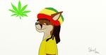  canine clothing dreadlocks drugs fox green_eyes male mammal marijuana ms_paint plain_background rasta source_request stonedfox stoner white_background 