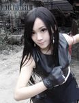  asian black_hair cosplay final_fantasy final_fantasy_vii final_fantasy_vii_advent_children photo tifa_lockhart tifa_lockhart_(cosplay) 