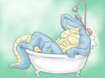  bathtub bubble bubbles convenient_censorship crocodile eyes_closed holcomb male mudwolfy muscles nude reptile scalie soap solo 