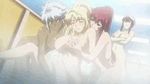  animated animated_gif blonde_hair dark_skin fingering freezing_(series) interracial red_hair white_hair yuri 