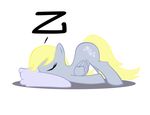  ass_up blonde_hair cutie_mark derpy_hooves_(mlp) equine eyes_closed female feral friendship_is_magic hair hattonslayden horse mammal my_little_pony pillow plain_background pony sleeping solo white_background z 