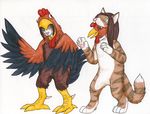  anthro cat feline female fursuit hollo mammal remmmy role_reversal rooster 