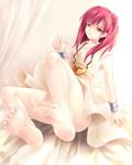  barefoot braid dress feet jewelry legs long_hair magi_the_labyrinth_of_magic makirin morgiana red_eyes red_hair soles solo toe_scrunch toes 