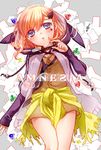  alternate_costume amnesia_(idea_factory) bad_id bad_pixiv_id blue_eyes blush bottomless braid brown_hair card glasses hair_ornament hairpin heroine_(amnesia) hood hoodie necktie playing_card shirt short_hair solo spade_(shape) yamika 