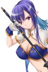  big_wednesday blue_hair breasts bustier cleavage gloves judith large_breasts midriff pointy_ears purple_eyes shiny shiny_skin tales_of_(series) tales_of_vesperia white_gloves 