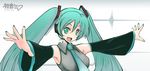  aqua_eyes aqua_hair aqua_nails armpits bad_source detached_sleeves fingernails hatsune_miku headset ivan_barrientos long_fingernails long_hair nail_polish necktie outstretched_arms solo spread_arms twintails very_long_hair vocaloid 