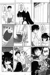  1girl absurdres animal_ears aoki_daisuke comic doujinshi femdom greyscale hard_translated highres imminent_rape kagami_kuro kodomo_no_jikan monochrome stun_gun translated 