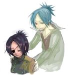  1girl blue_hair chrome_dokuro eyepatch katekyo_hitman_reborn! pisuke purple_hair rokudou_mukuro short_hair smile 