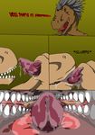  comic dinosaur english_text erection eyes_closed fellatio gay male mind_the_teeth nx-3000 oral oral_sex penis raptor saliva scalie sex teeth text tongue 