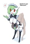  anthro big_breasts boots breasts clothing cum cum_in_mouth cum_inside cum_on_breasts cum_on_face female gardevoir headdress high_heels human ikanomaru interspecies looking_at_viewer maid maid_uniform male mammal nintendo nipples open_mouth plate pok&#233;mon pok&#233;morph pok&#233;philia pok&eacute;mon pok&eacute;morph pok&eacute;philia red_eyes shirt shirt_lift simple_background standing straight text translated video_games 