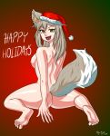  animal_humanoid beige_skin breasts butt canine canine_humanoid christmas dipstick_tail female fox_humanoid hair holidays humanoid lily_the_mechanic long_hair lost_pause mammal multicolored_tail open_mouth side_boob solo xjohnnyboyx_(artist) 