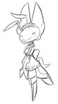  ambiguous_gender arthropod female insect keijimatsu leavanny maid maid_uniform monochrome nintendo plain_background pok&#233;mon pok&eacute;mon solo unknown_artist video_games white_background 