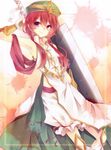  androgynous bad_id bad_pixiv_id hat long_hair magi_the_labyrinth_of_magic male_focus miiko_(somnolent) red_eyes red_hair ren_kouha sword weapon 