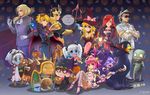  6+girls amumu annie_hastur artist_request ezreal halloween jarvan_lightshield_iv katarina_du_couteau league_of_legends lee_sin lulu_(league_of_legends) luxanna_crownguard multiple_boys multiple_girls nidalee non-web_source poppy pumpkin rammus teemo tristana vladimir yordle 