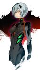  ayanami_rei black_bodysuit blue_hair bodysuit evangelion:_3.0_you_can_(not)_redo ikuyoan looking_at_viewer neon_genesis_evangelion parted_lips plugsuit rebuild_of_evangelion red_eyes short_hair solo 