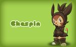  ambiguous_gender brown_eyes chespin green_background looking_at_viewer nintendo plain_background pok&#233;mon pok&eacute;mon simple_background vavacung video_games wallpaper 