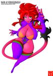  anthro beauty_mark big_breasts bomb breasts cat cleavage clothed clothing erect_nipples feline female green_eyes hair huge_breasts long_hair looking_at_viewer mammal nipples red_hair smile witchking00 