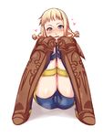  bad_id bad_pixiv_id blonde_hair blue_eyes blush boots brown_footwear cameltoe final_fantasy final_fantasy_xii heart knees_together_feet_apart kyosu looking_at_viewer open_mouth parted_lips penelo short_twintails sitting smile solo twintails 