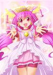  :d bad_id bad_pixiv_id banned_artist bike_shorts blush bow choker cure_happy dress halo head_wings highres hoshizora_miyuki long_hair magical_girl open_mouth outstretched_hand pink pink_bow pink_choker pink_eyes pink_hair pink_shorts pink_skirt precure princess_form_(smile_precure!) shin'en_(gyokuro_company) shorts shorts_under_skirt skirt smile smile_precure! solo tiara twintails 