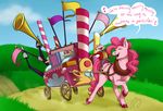  amphibian anthro cart cartoonlion clothing cupcake cutie_mark dialog dialogue duo english_text equine eyes_closed female feral friendship_is_magic frog fur hair horse male mammal mr_toad musical_note my_little_pony outside pink_fur pink_hair pinkie_pie_(mlp) pony singing text 