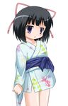  black_hair child female japanese_clothes kanna_hisashi loli lowres musumate purple_eyes yuka_(musumate) 