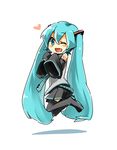  aqua_eyes aqua_hair bad_id bad_pixiv_id blush_stickers boots detached_sleeves fang full_body hair_ornament hatsune_miku heart jumping long_hair long_sleeves necktie one_eye_closed open_mouth solo thigh_boots thighhighs very_long_hair vocaloid yoplait 