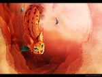  blue_eyes cat daesiy feather feline feral mammal pool red_nose serval water 
