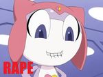  &lt;3 alien amphibian anime cute english_text female frog hat headgear humor lights looking_down purple_eyes purple_skin pururu sgt._frog teeth text 