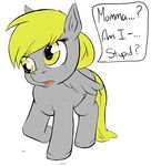  cub derpy_hooves_(mlp) equine female feral friendship_is_magic horse ibengmainee mammal my_little_pony pegasus solo wings young 