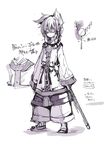  alternate_costume cis_(carcharias) closed_eyes japanese_clothes monochrome short_hair solo standing sword touhou toyosatomimi_no_miko translation_request weapon 