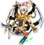  chain haik highres homura_kai male_focus shinrabanshou simple_background solo sword weapon white_background 