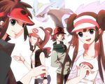  1000x800 brown_hair cap double_bun fanart female hat kyouhei_(pokemon) kyurem long_hair male mei_(pokemon) nintendo pixiv poke_ball pokemon pokemon_(game) pokemon_bw pokemon_bw2 serie short_hair smile touko_(pokemon) touya_(pokemon) visor wallpaper wink 