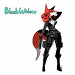  belt black_widow blue_eyes boots breasts canine clothing female fox fur gloves gun hair looking_at_viewer mammal plain_background ranged_weapon red_fur red_hair sharks solo source_request the_avengers weapon white_background white_fur 