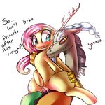  antler antlers blush cum cum_in_pussy cum_inside cutie_mark discord_(mlp) draconequus duo edit english_text equine female feral florecentmoo fluttershy_(mlp) friendship_is_magic horn horse interspecies male mammal my_little_pony open_mouth pegasus penetration pony pussy sex smile spread_legs spreading straight text tongue vaginal vaginal_penetration wings 