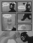  cave comic english_text female greyscale male monochrome nintendo pok&eacute;mon salamance snow tderek99 text umbreon video_games 