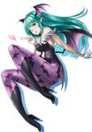  animal_print bad_id bad_pixiv_id bare_shoulders bat_print bat_wings boots breasts bridal_gauntlets covered_nipples demon_girl elbow_gloves fingernails full_body gloves green_eyes green_hair head_wings heart high_heels kyon_(fuuran) large_breasts leotard long_hair morrigan_aensland nail_polish one_eye_closed open_mouth pantyhose pointy_ears print_legwear purple_wings shoes solo succubus vampire_(game) white_background wings 