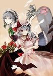  bad_id bad_pixiv_id banned_artist bat_wings blue_eyes blue_hair bow braid brooch cup flower hair_bow hat hat_ribbon hino_mamori izayoi_sakuya jewelry looking_at_viewer maid maid_headdress multiple_girls puffy_sleeves red_eyes red_flower red_rose remilia_scarlet ribbon rose short_hair short_sleeves silver_hair tea_set teacup touhou tray twin_braids wings wrist_cuffs 