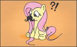  ?! cutie_mark equine facial_hair female feral finalflutter fluttershy_(mlp) friendship_is_magic hair horse mammal mustache my_little_pony pegasus pink_hair plain_background pony sitting solo wings 