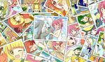  6+girls afro akaooni aoki_reika blonde_hair blue_hair brian_taylor candy_(smile_precure!) closed_eyes formal green_hair hino_akane_(smile_precure!) hoshizora_miyuki joker_(smile_precure!) kise_yayoi long_hair majorina midorikawa_nao multiple_boys multiple_girls nanairogaoka_middle_school_uniform nico_(smile_precure!) orange_hair photo_(object) pink_hair precure red_skin school_uniform short_hair skirt smile smile_precure! suit veil wedding werewolf wolfrun yami_(m31) yellow_sclera 