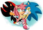  anthro black black_fur blue_hair breasts cloudz female fur gloves green_eyes group group_sex hair hedgehog looking_at_viewer male mammal nude pink_hair red_eyes sega sex shadow_the_hedgehog sonic_(series) sonic_the_hedgehog source_request threesome 