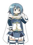  animated animated_gif armband belt blue_eyes blue_hair cape gloves grief_seed hangaku juggling magical_girl mahou_shoujo_madoka_magica miki_sayaka short_hair skirt smile solo soul_gem thighhighs transparent_background 